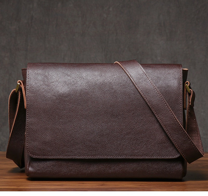 1248 calf skin men's messenger bag