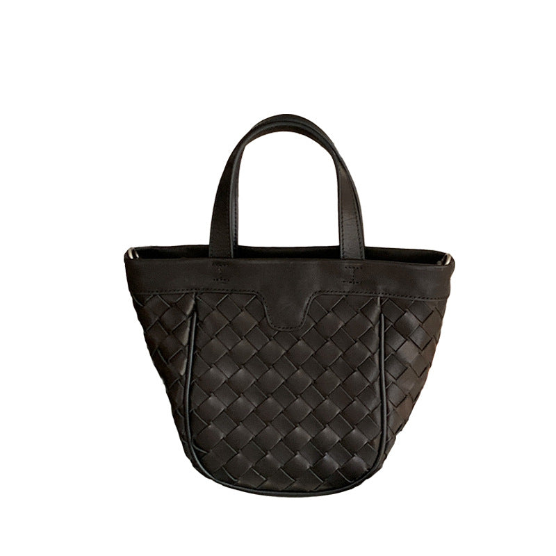 2257 genuine leather handmade woven bag