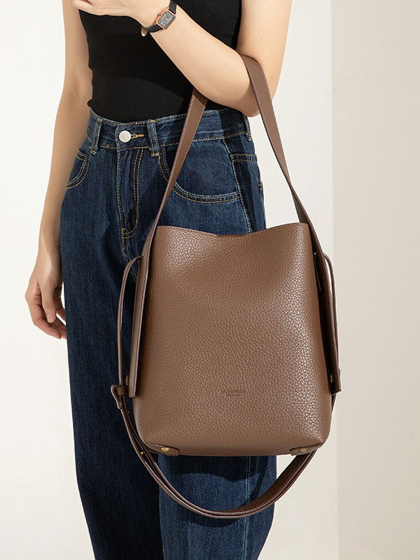 2030 large leather bucket bag