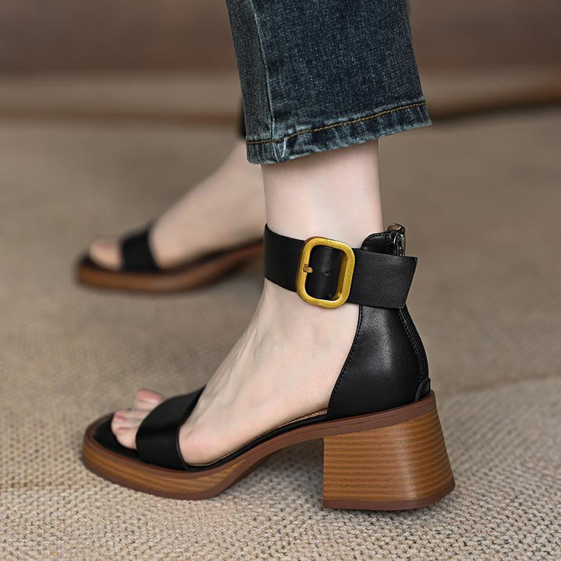 4432 fashionable mid-heel sandals