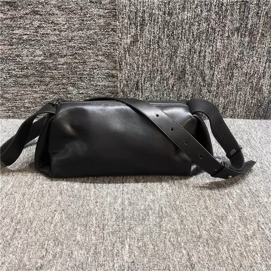 1774 Solid Cowhide Crossbody Bag For Women