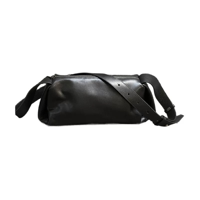 1774 Solid Cowhide Crossbody Bag For Women