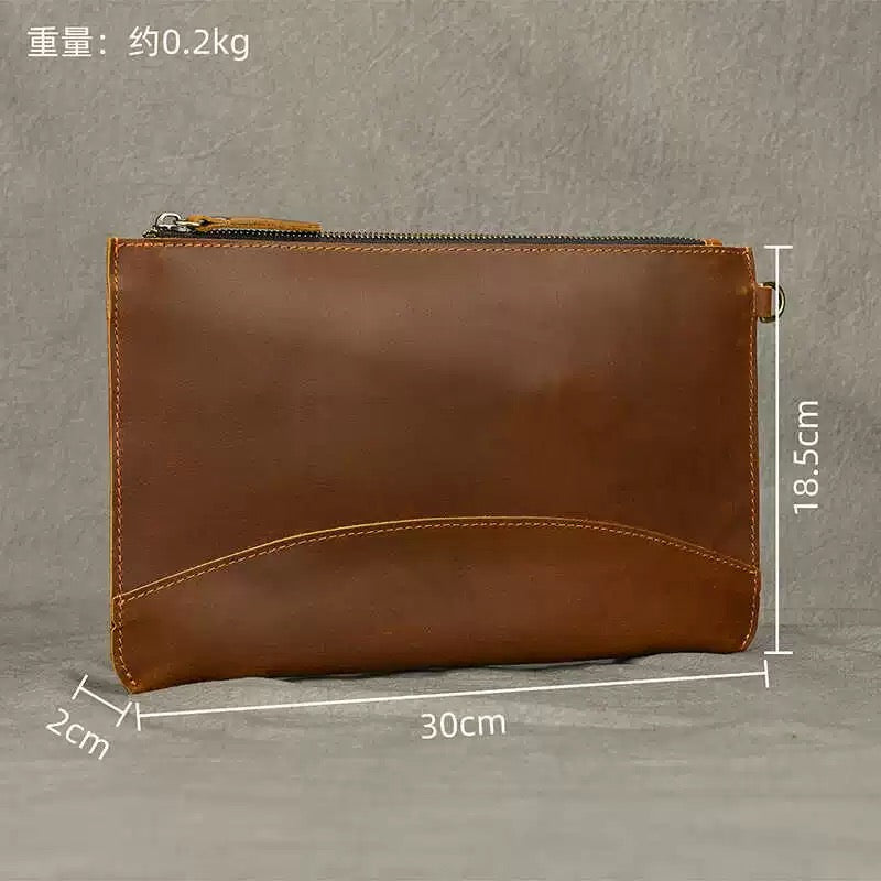 1902 customized unisex leather clutch