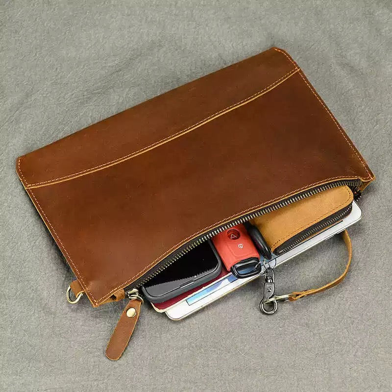1902 customized unisex leather clutch
