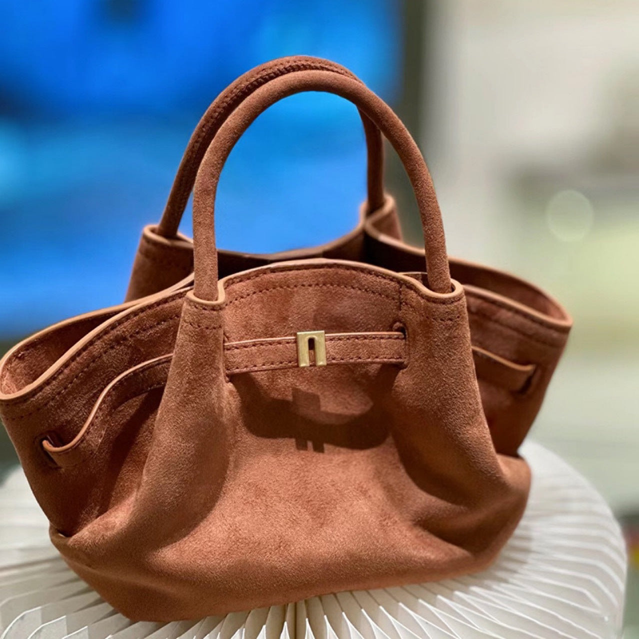 1770 suede leather women handbag