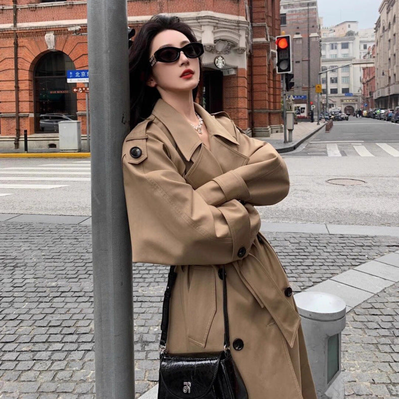 4438 double breasted trench coat