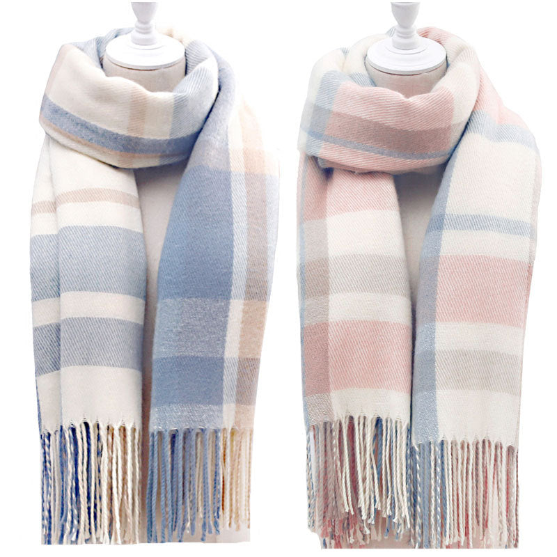1836 plaid cashmere women scarf