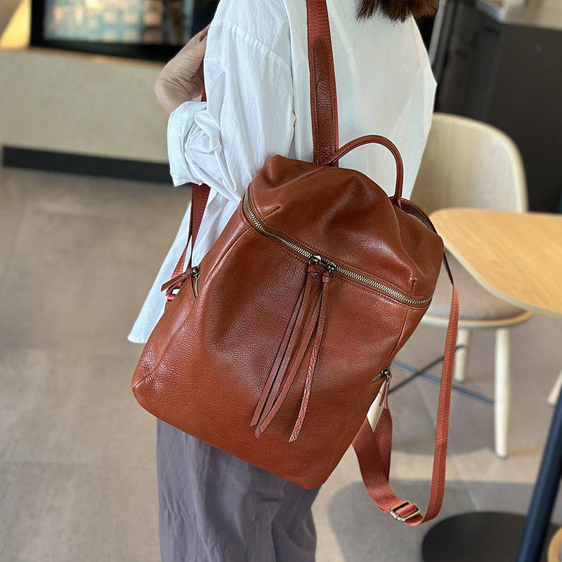 1946 vintage leather backpack