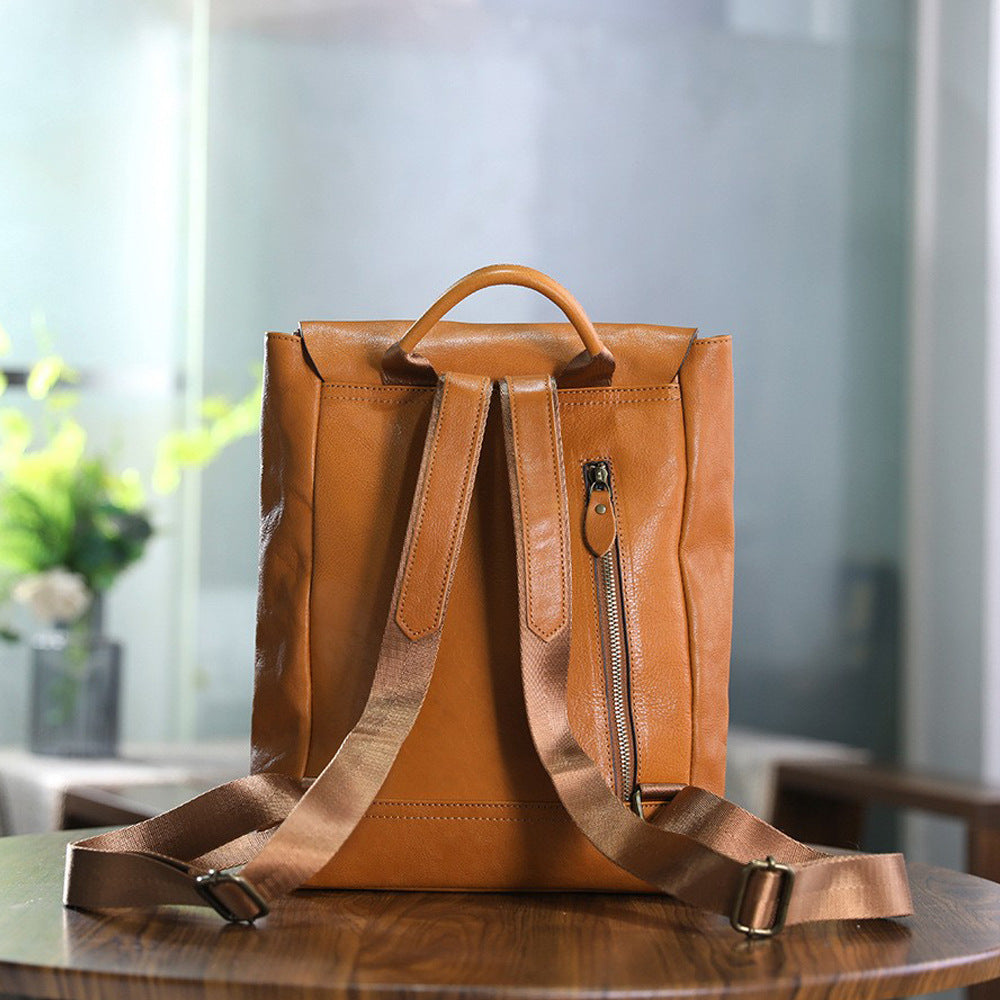 1898 vintage leisure leather backpack