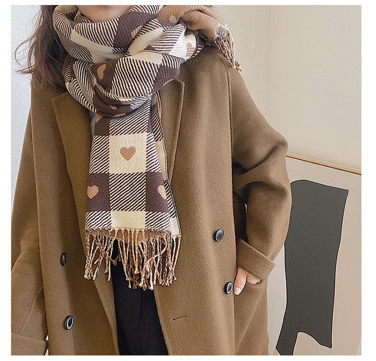 1827 imitation cashmere plaid scarf