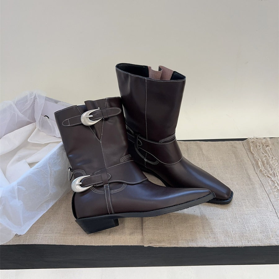 292 genuine leather winter boots