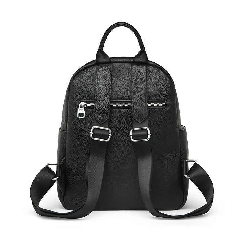 1697 outdoor casual leather teenager backpack