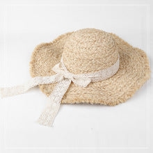 2166 raffia handmade lace knot beach hat