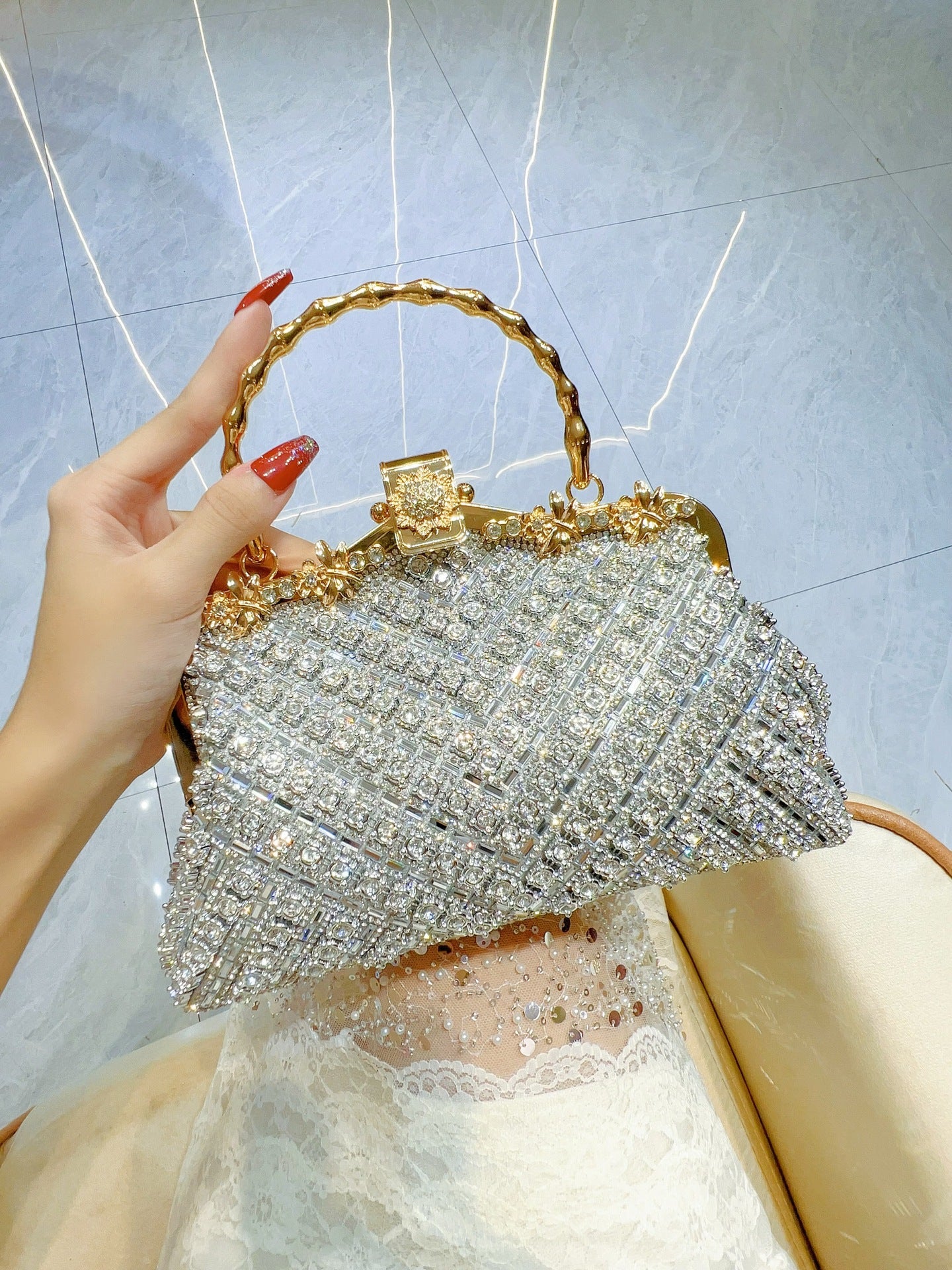 4560 rhinestone crossbody bag