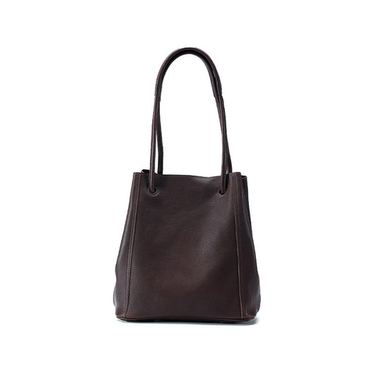 1743 genuine leather large bucket handbag