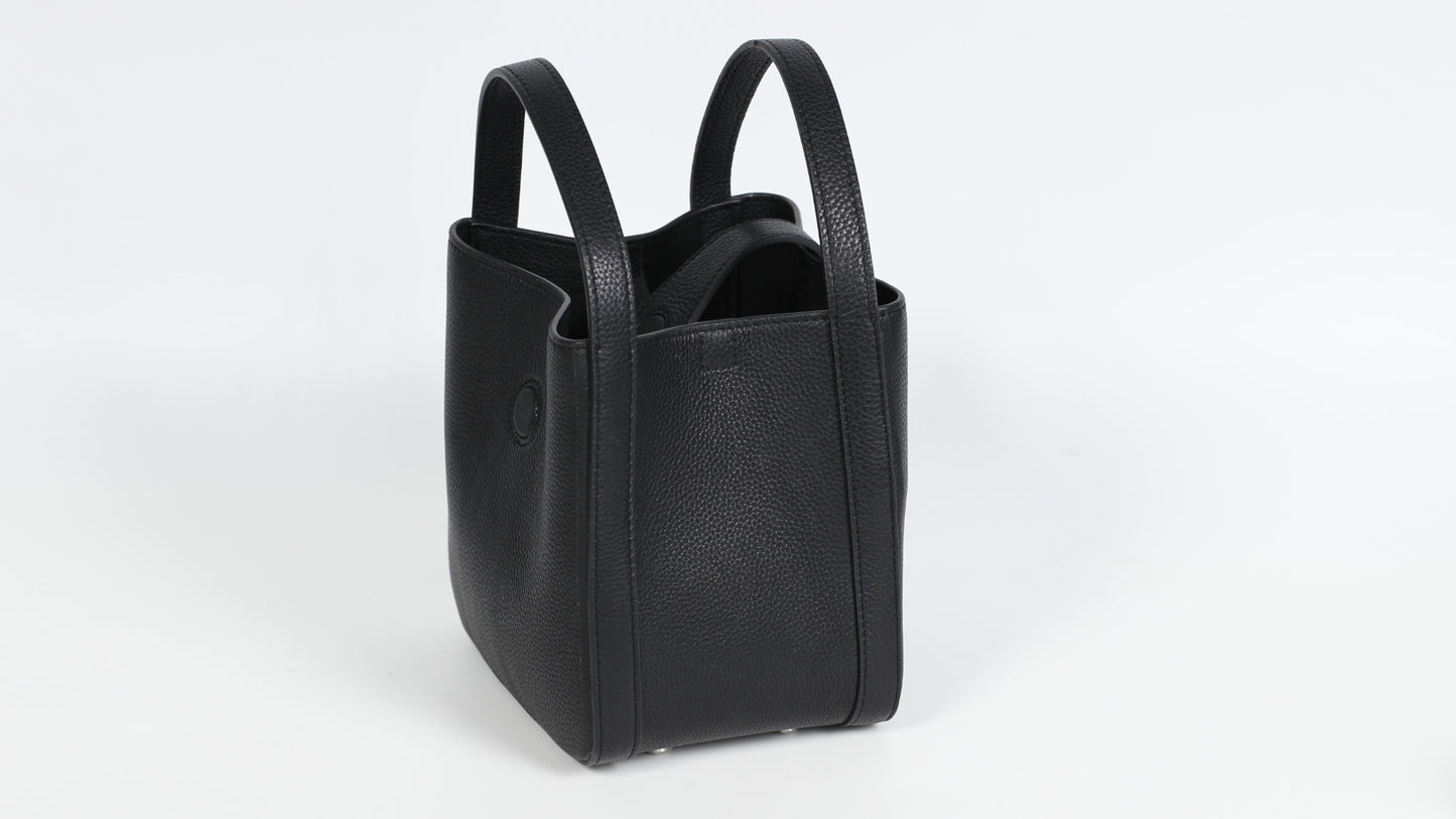 1226 cowhide leather soft bucket bag