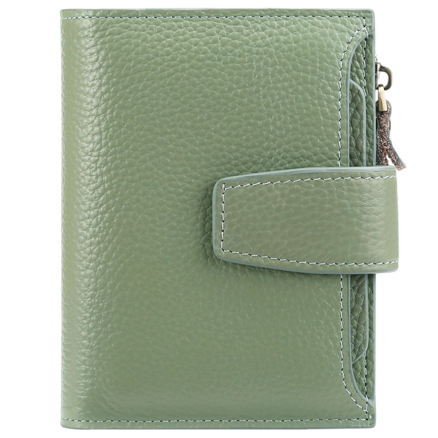 2377 genuine leather short wallet card holder