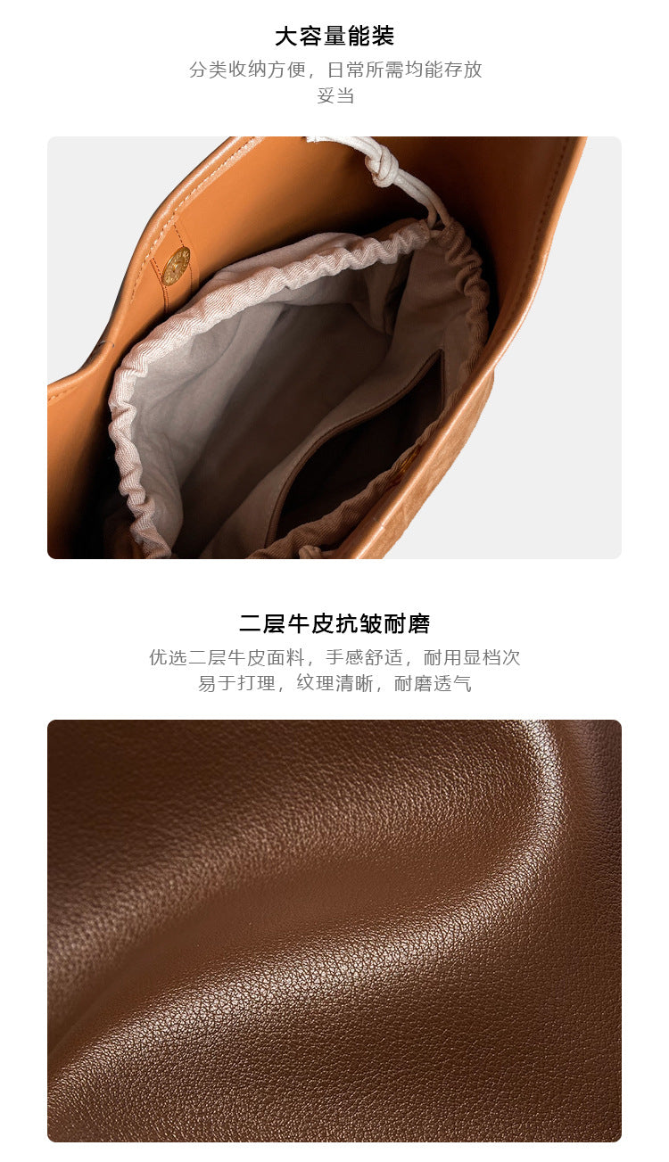 1694 vintage suede leather handbag