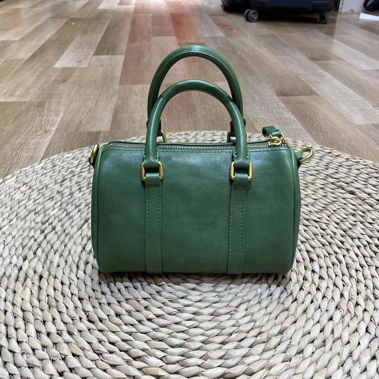 1716 high-end genuine leather women boston handbag