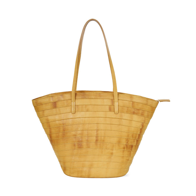 1611  Genuine Leather Women Large Beach Bag