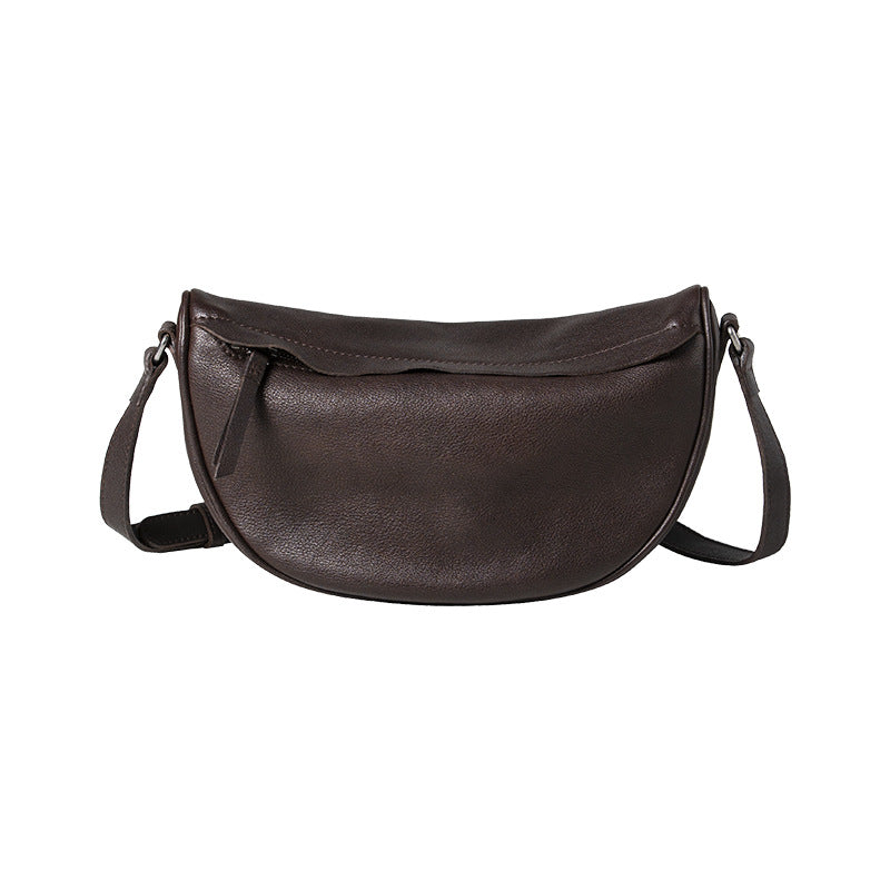1945 cowhide half moon crossbody bag