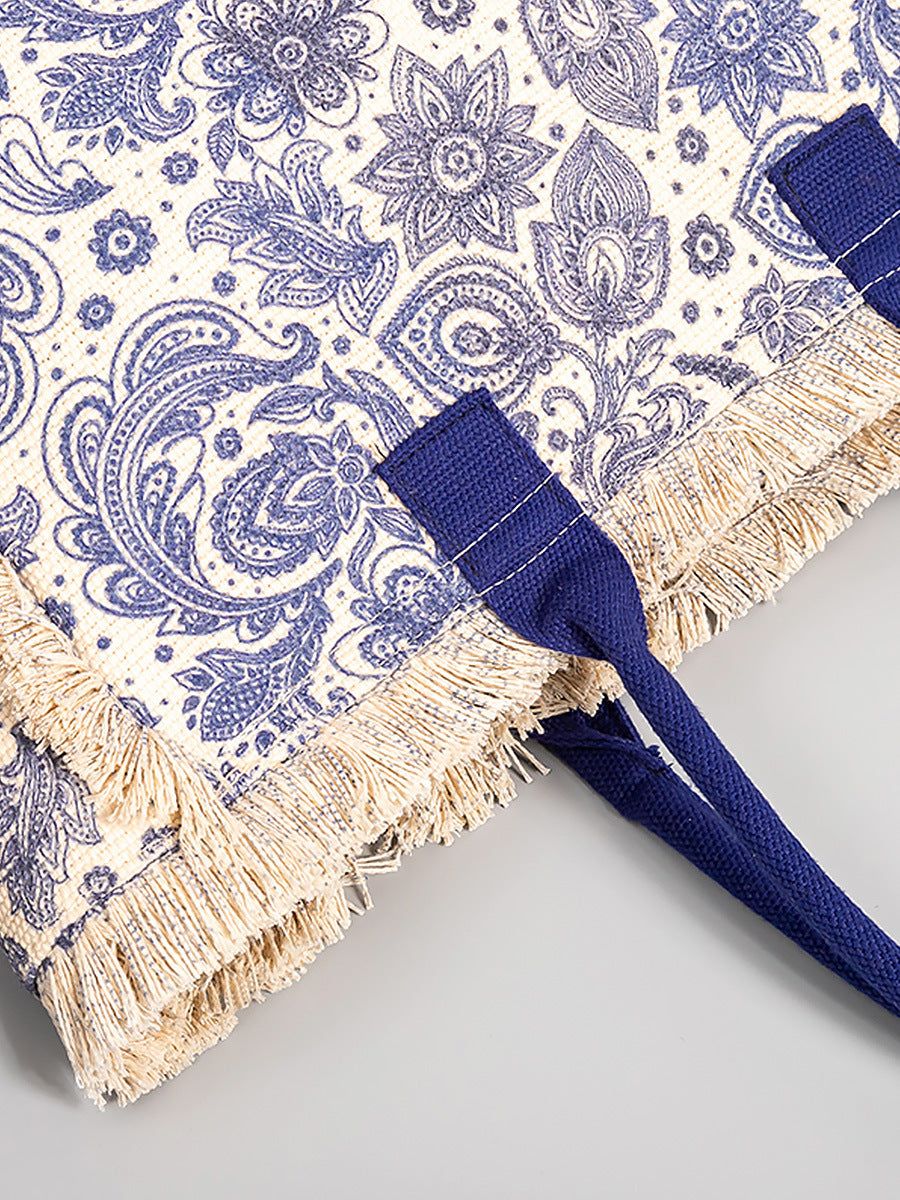 2154 bohemia style large canvas handbag