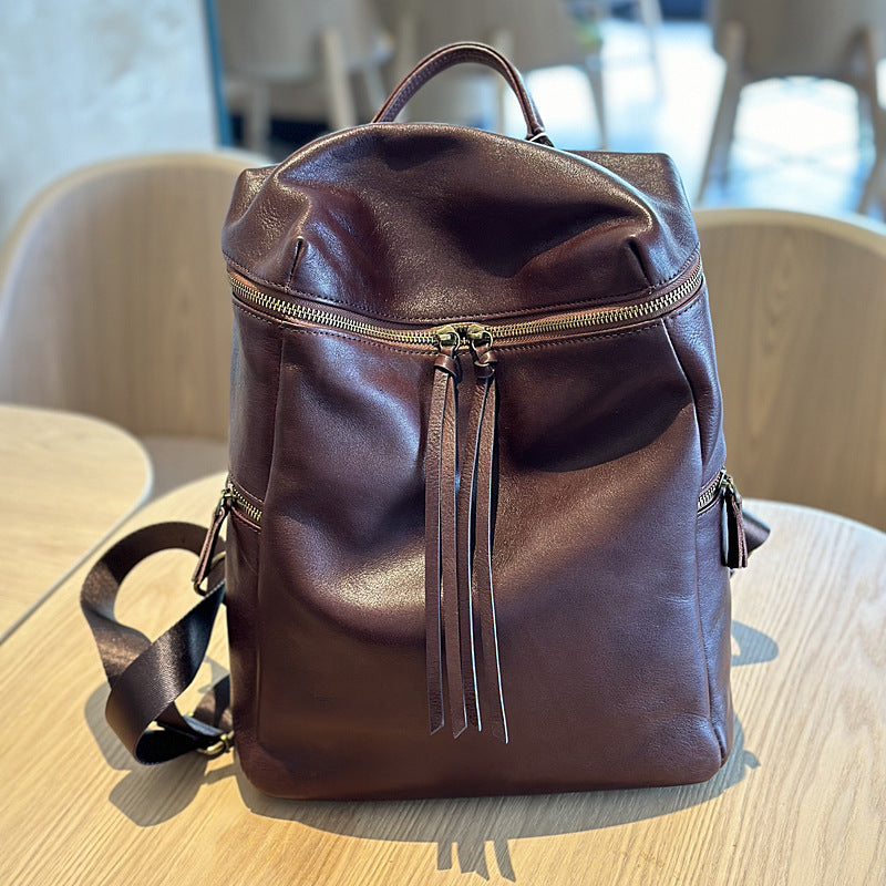 1946 vintage leather backpack