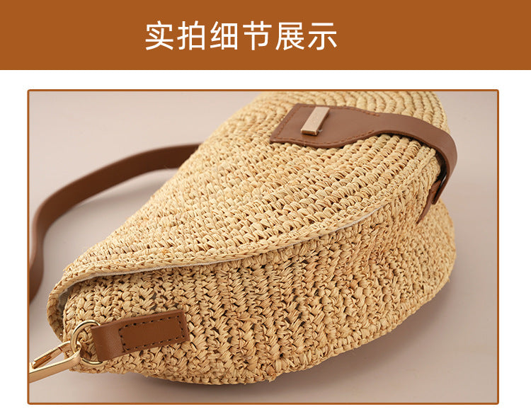 2148 raffia handmade beach crossbody bag
