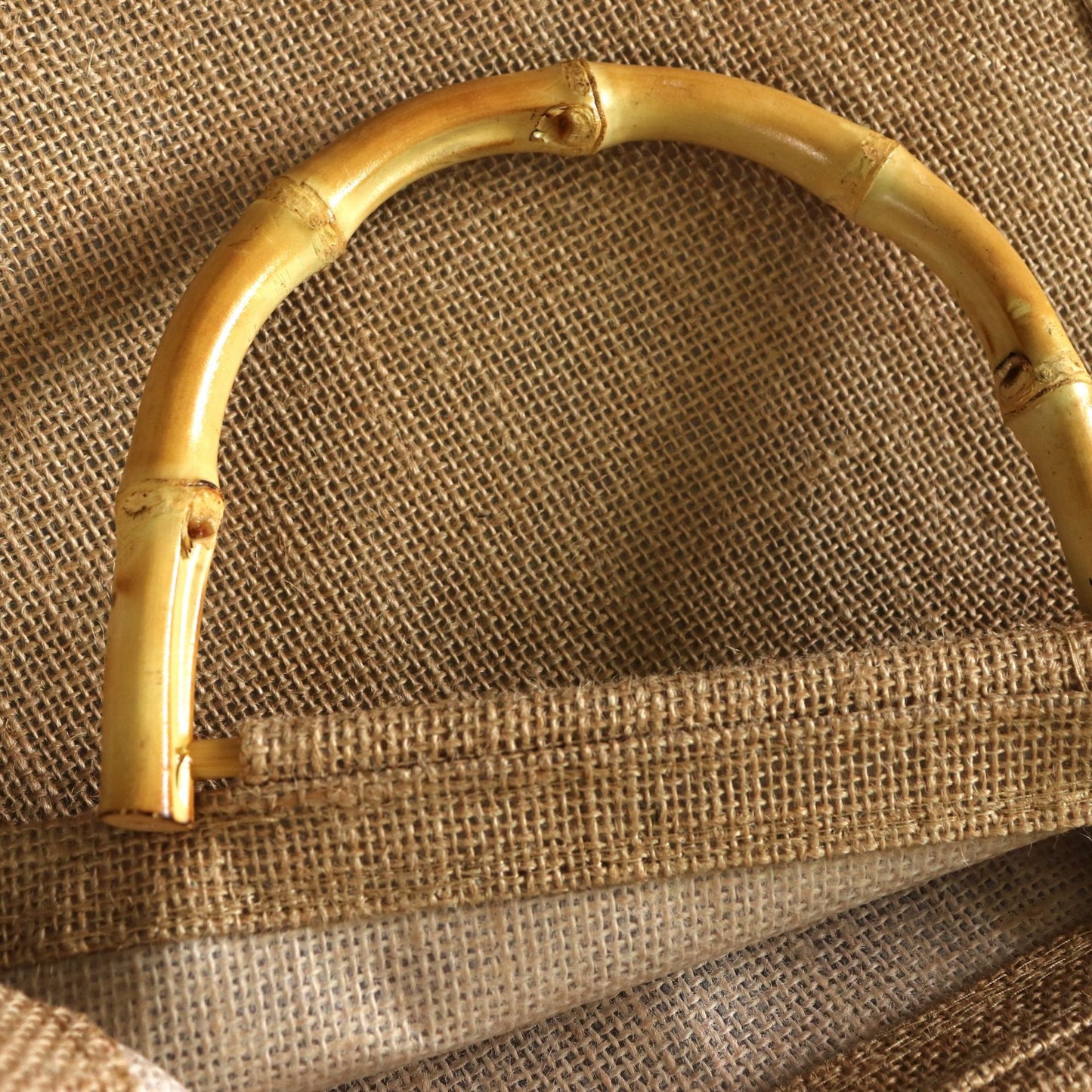 G10 personalized bamboo handle liene bag