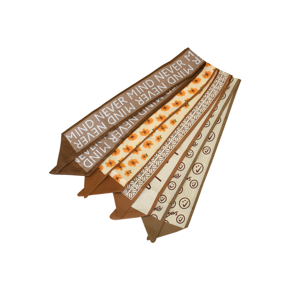1841 silk scarf long ribbon headband