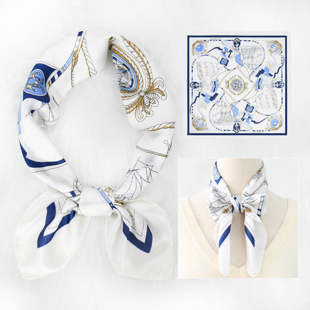 1828 square silk scarf hair accessories