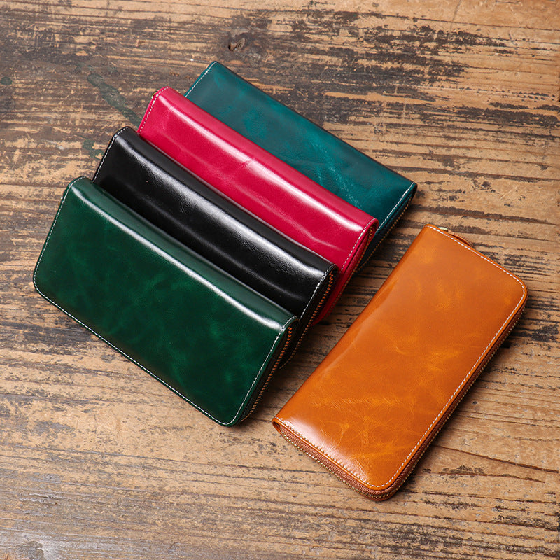 1064 casual solid long purse