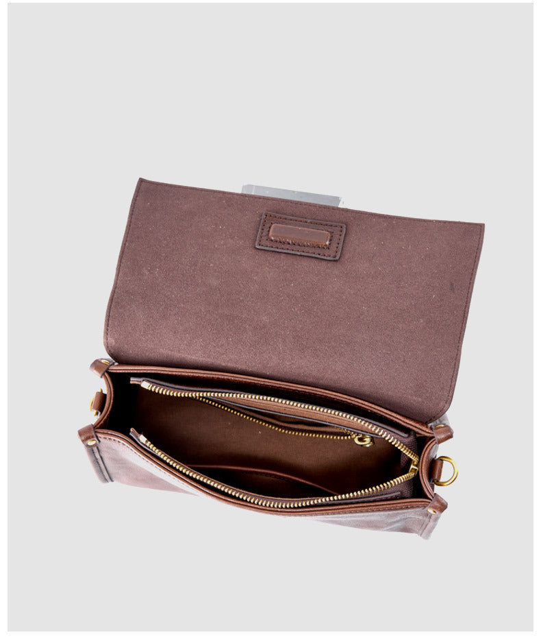 1658cow leather solid baguette women shoulder bag