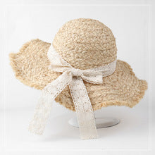2166 raffia handmade lace knot beach hat