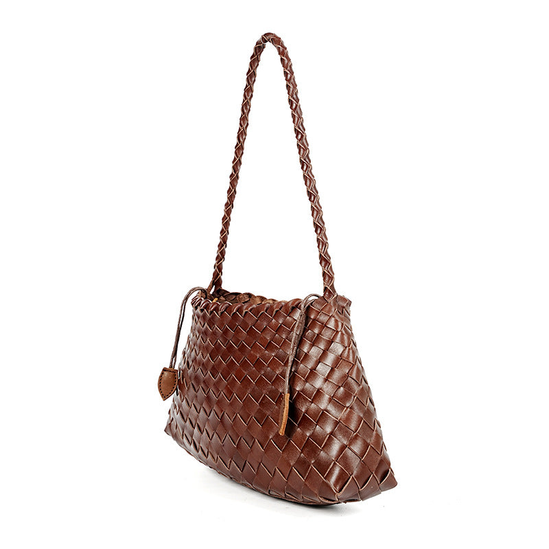 1796 handmade knit cowhide shoulder bag