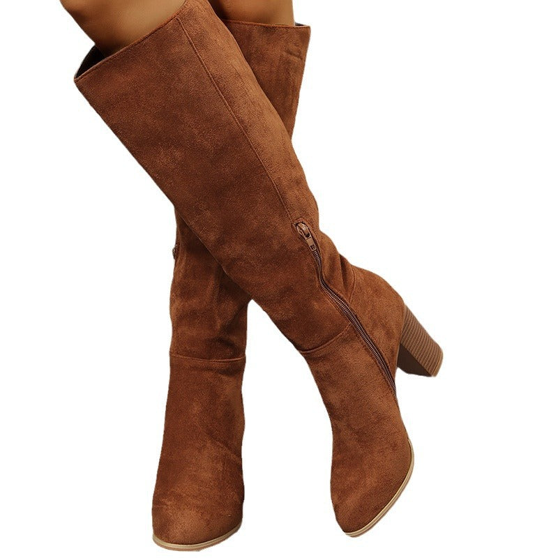 1805 western chunky long boots