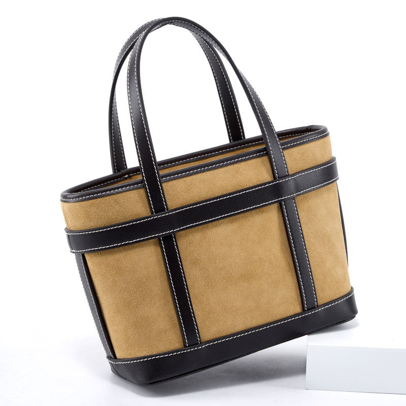 1657 suede leather large shopping bag