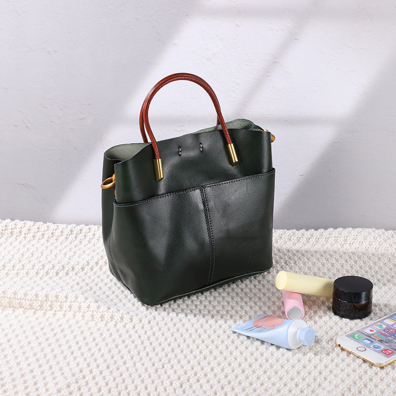 1603 genuine leather women handbag