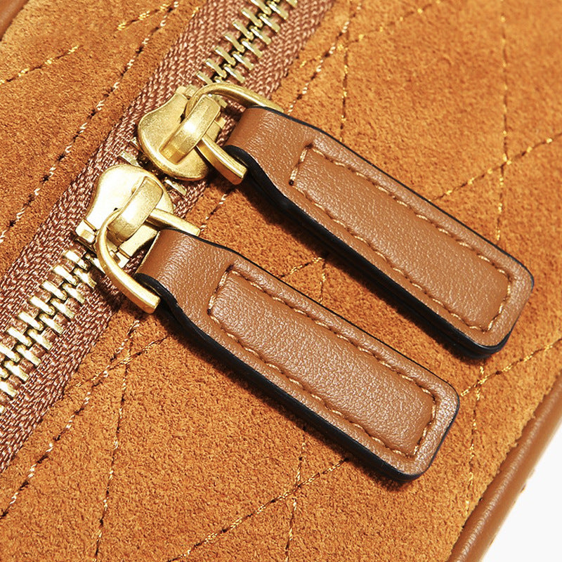 1800 suede leather small cosmetic bag