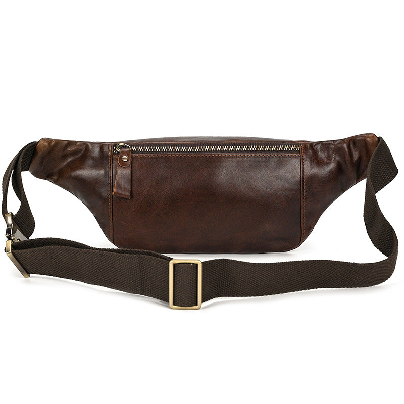 1724 genuine leather men belt fanny pack