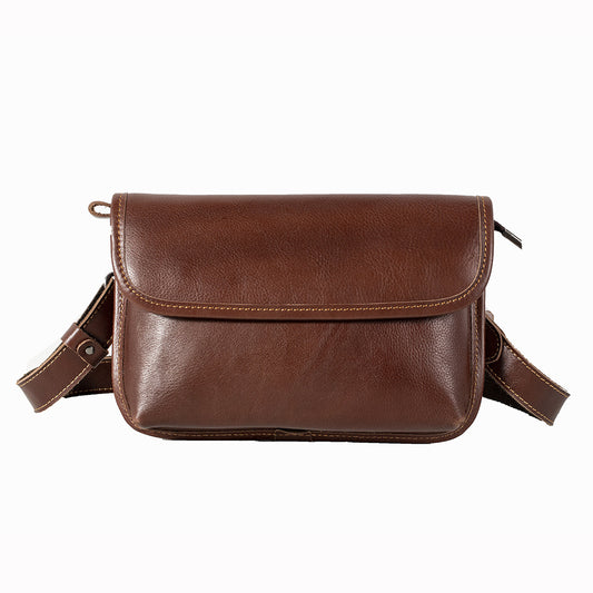 2366 vintage cow leather men's messenger bag