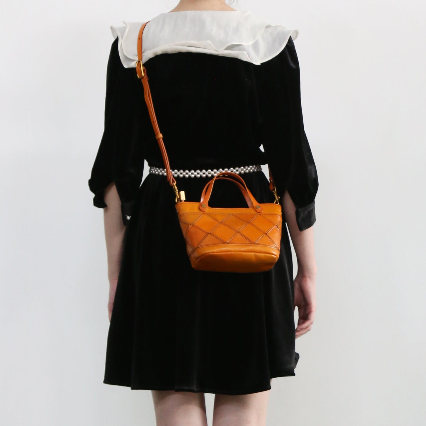 1745 plaid portable mini crossbody bag