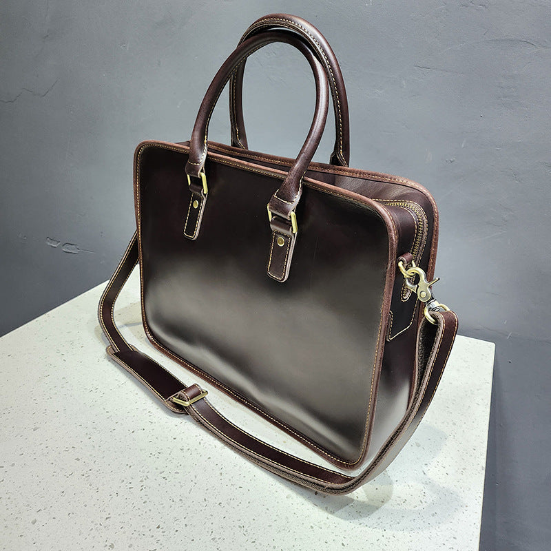2367 calf skin casual briefcase
