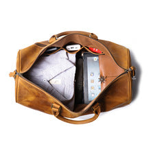 2384 Genuine leather large travel holdall