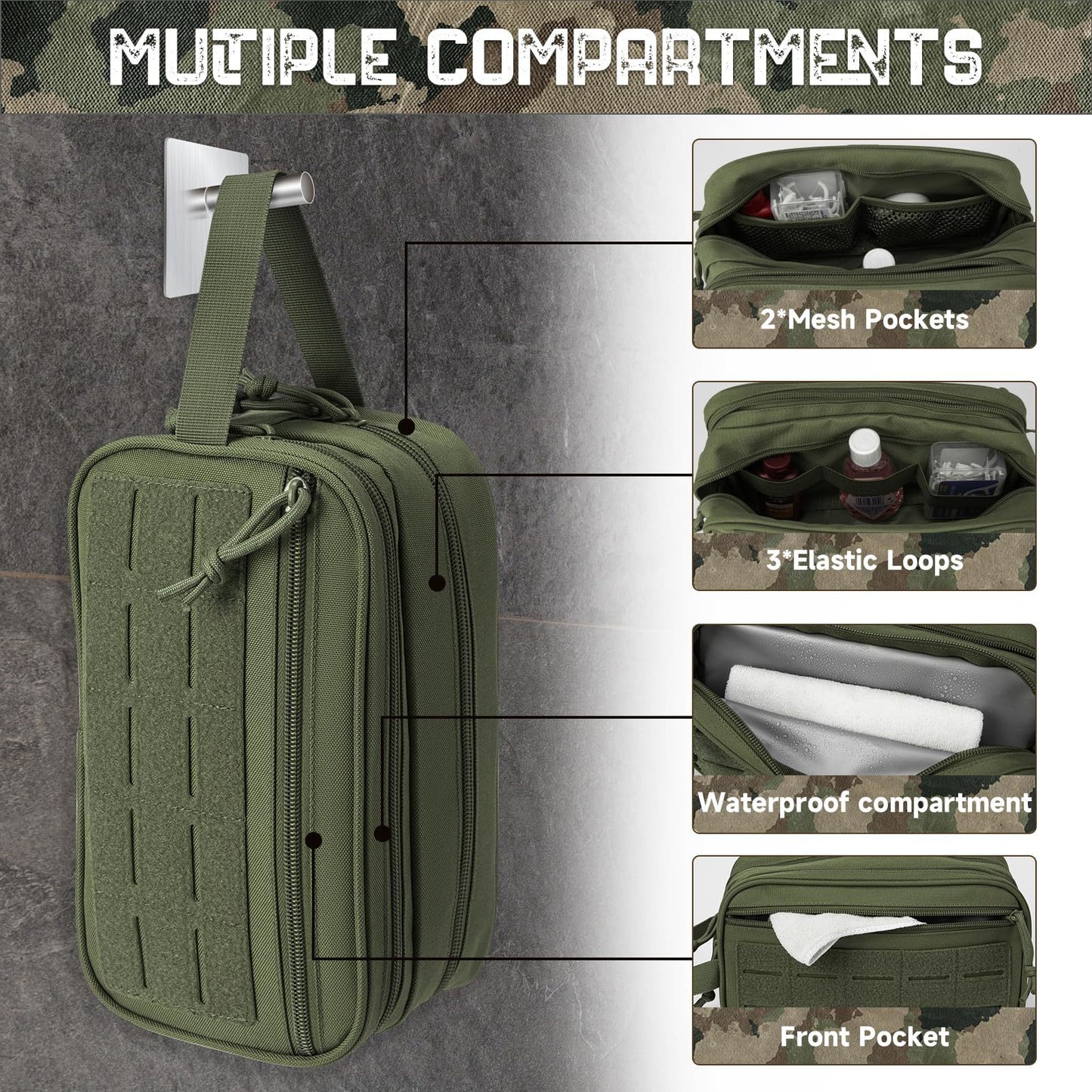 1837 canvas cosmetic bag