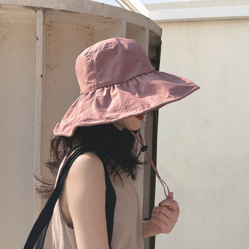 1442 sun protection fisherman large brim hat