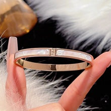 2227 titanium steel rhinestone bracelet