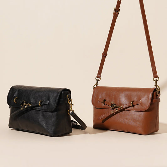 2300 vintage cowhide leather shoulder bag