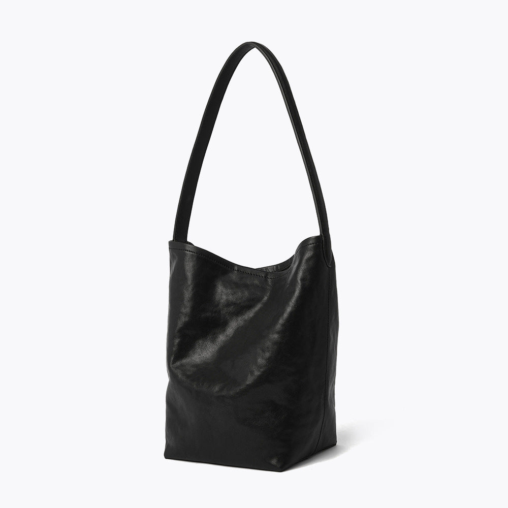 1653 genuine leather large shopping bag
