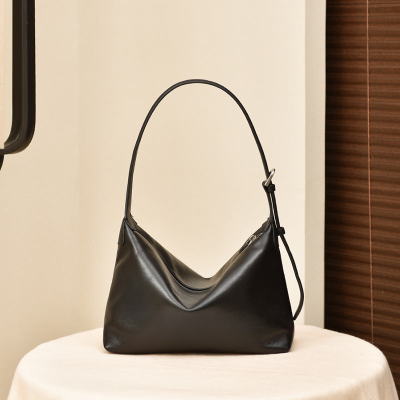 2357 vintage cowhide leather hobo bag